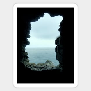 North Sea Through a Stone Window - Dunnottar Castle Sticker